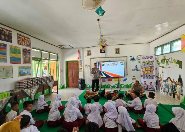 Police Go To School, Polisi Ngawi Edukasi Siswa SDN Katikan 2 Kedunggalar