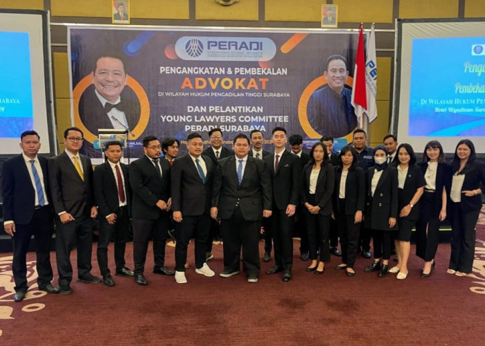 YLC Peradi Surabaya Dikukuhkan, Billy Handiwiyanto: Wadah Advokat Muda Aktif, Ekspresif, dan Solid