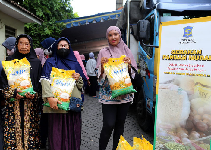 Pemkot Surabaya Jamin Ketersediaan Bahan Pangan, Sediakan Bahan Pangan Terjangkau Lewat Pasar Murah dan GPM