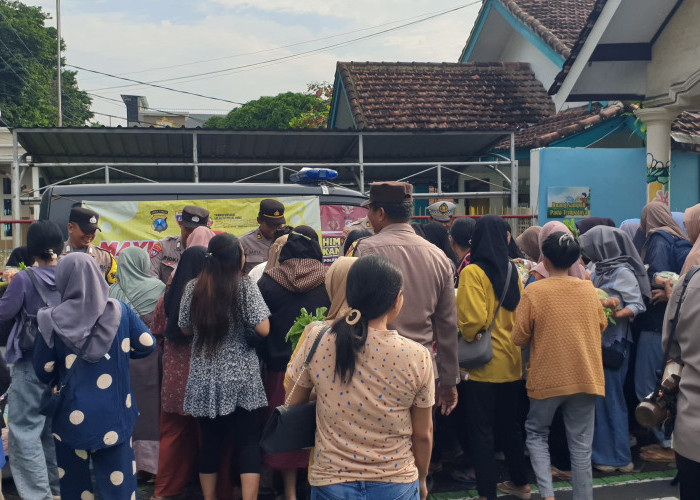 Mayur Kamtibmas Polresta Banyuwangi Berbagi Sayur Gratis di TK Bhayangkari Rogojampi