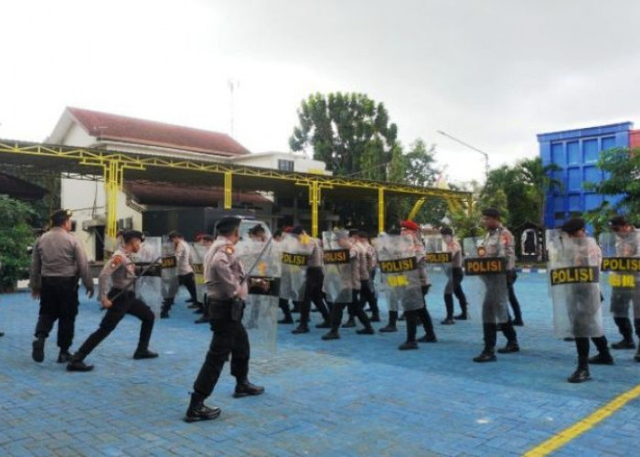 Polres Bangkalan Rutinitas Latihan Dalmas Jelang Pilkada Serentak