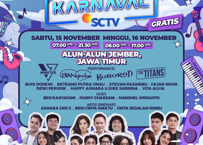 Bertabur Bintang, Karnaval SCTV Siap Guncang Alun-Alun Jember Akhir Pekan Ini