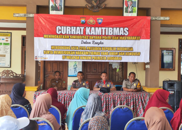 Curhat Kamtibmas di Desa Jambangan, Polresta Sidoarjo Ajak Warga Peduli Keamanan Lingkungan
