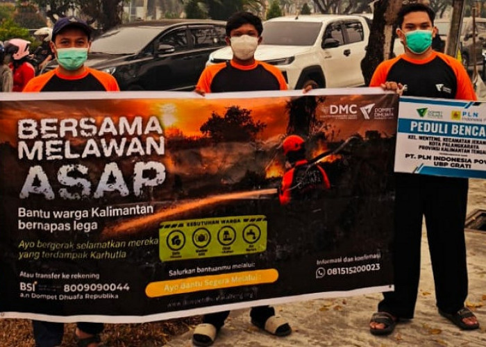 PLN Indonesia Power UBP Grati Bagikan 550 Masker untuk Warga Terdampak Kabut Asap Palangka Raya
