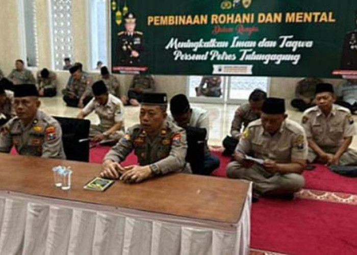 Polres Tulungagung dan Polsek Jajaran Ikuti Binrohtal Bersama SDM Mabes Polri