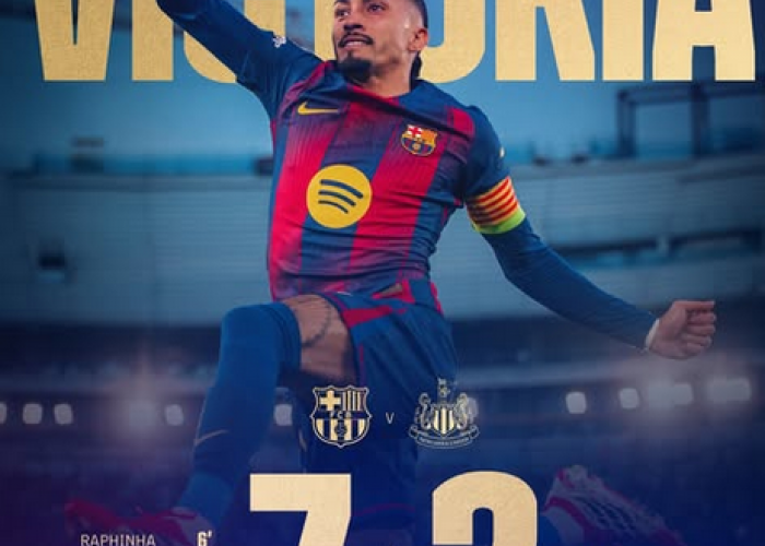 Barcelona Menggila, Hancurkan Newcastle 7-2 dan Lolos ke Perempat Final Liga Champions