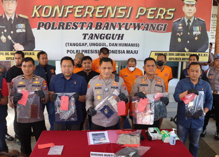 Polresta Banyuwangi Bongkar Sindikat Curanmor, 4 Tersangka Diamankan