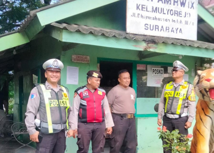 Antisipasi Kejahatan, Polsek Mulyorejo Intensifkan Patroli dan Koordinasi Security