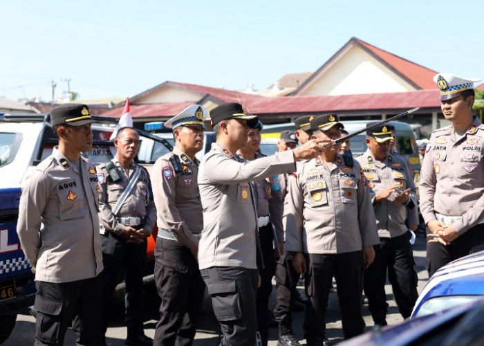 Cek Kendaraan Dinas, Kapolres Kediri Minta Tidak Disalahgunakan