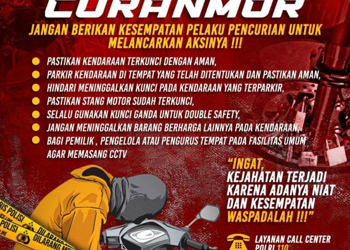 Cegah Curanmor, Polres Bojonegoro Imbau Masyarakat Waspadai 5 Hal Ini