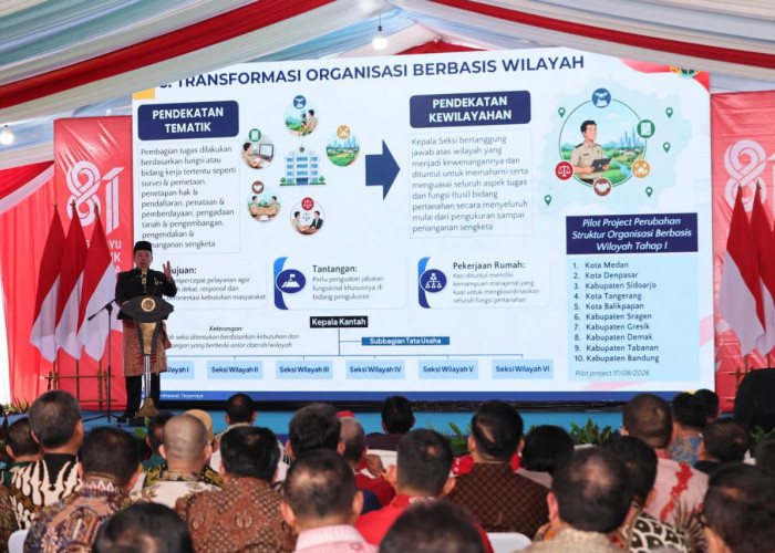Kementerian Transformasi ATR/BPN, 10 Kantah Terapkan Sistem Organisasi Berbasis Wilayah