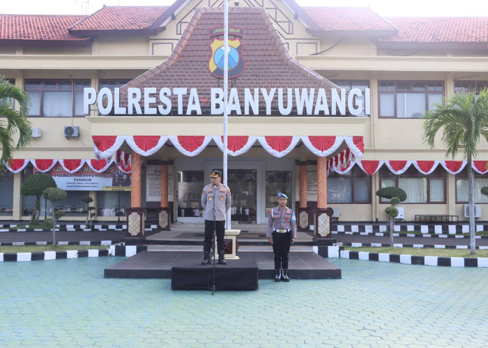 Kapolresta Banyuwangi Pimpin Apel Jam Pimpinan, Tekankan Kesehatan dan Kinerja Humanis