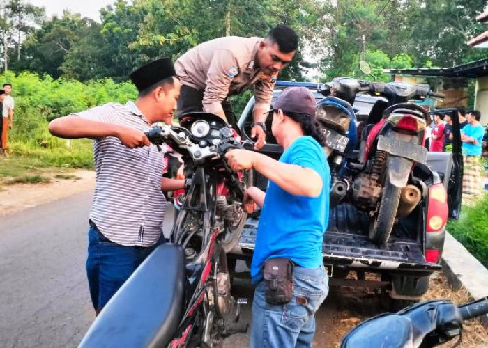 Polsek Kwanyar Obrak Balap Liar Jalan Raya Morombuh, 8 Motor Diamankan