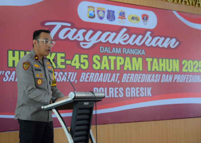 Polres Gresik Gelar Tasyakuran HUT Ke-45 Satpam
