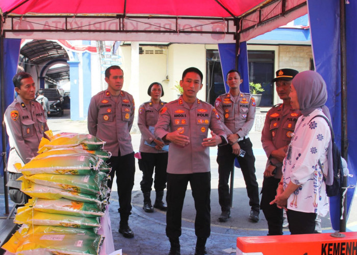 Kapolres Kediri Kota Gelar Gerakan Pangan Murah, 4 Ton Beras Terjual Habis dalam Waktu Singkat