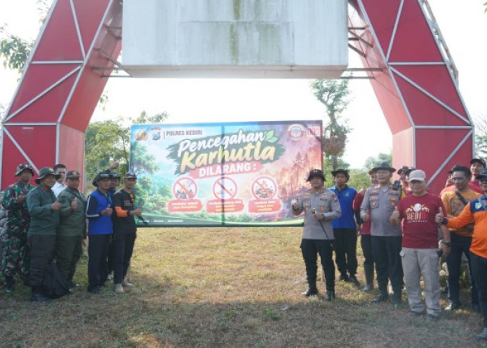 Riding Sambung Guyub Polres Kediri dan Awak Media Bawa Pesan Kesiapsiagaan Bencana