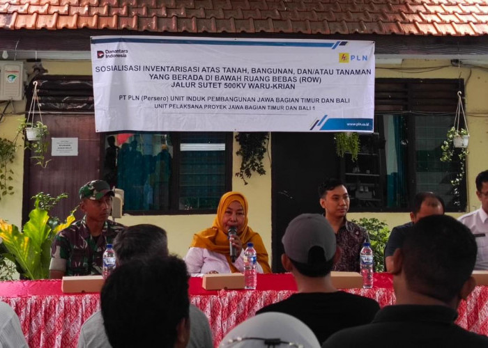Kawal Program Nasional, Polsek Lakarsantri Dampingi Sosialisasi Kompensasi Lahan Jalur SUTET 500 KV Waru-Krian