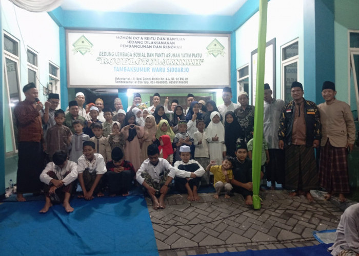 Ramadan Penuh Berkah, 34 Anak Yatim di Tambaksumur Waru Terima Santunan Uang dan Sembako