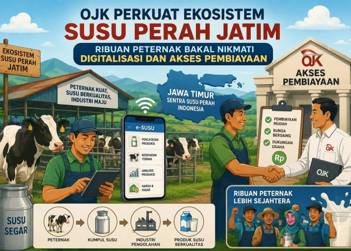 OJK Perkuat Ekosistem Susu Perah Jatim, Ribuan Peternak Bakal Nikmati Digitalisasi dan Akses Pembiayaan
