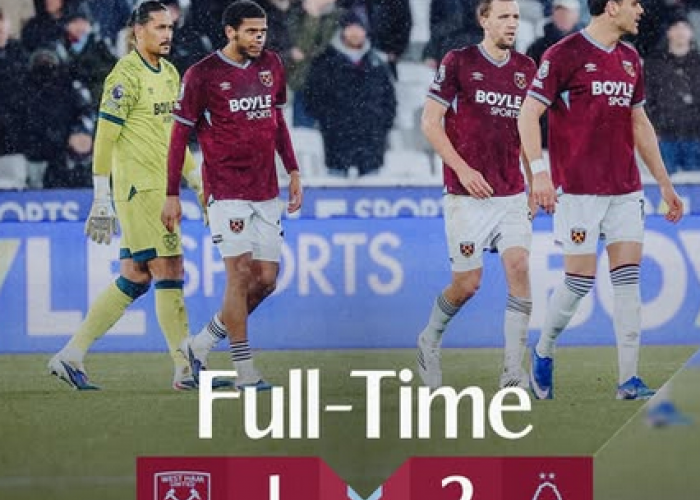 West Ham Tumbang di Kandang, Nottingham Forest Jauhkan Ancaman Degradasi