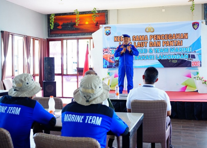 Satpolairud Polres Lamongan Gandeng WBL Cegah Laka Laut, Call Center 110 Jadi Jalur Darurat
