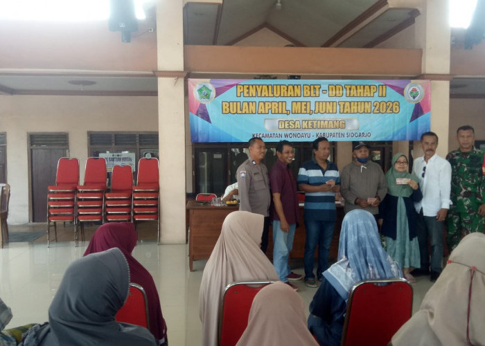 Pemdes Ketimang Wonoayu Salurkan BLT-DD 3 Bulan