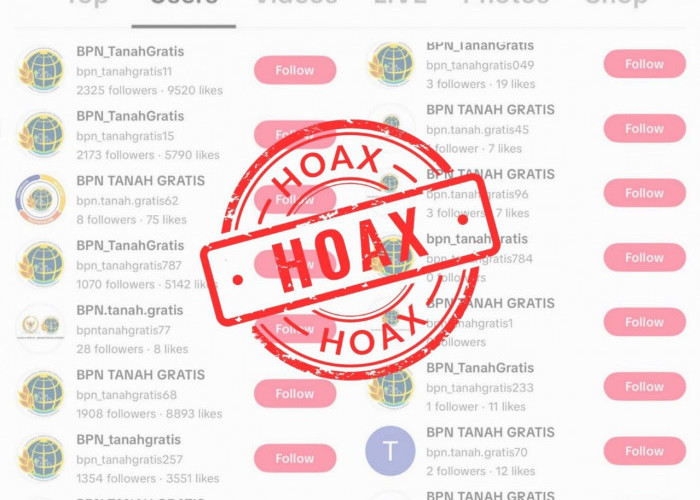Hoaks BPN Tanah Gratis Beredar di TikTok, Kementerian ATR/BPN Imbau Masyarakat Waspada