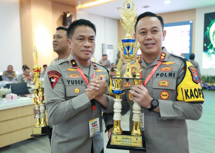 Polres Gresik Raih Juara 2 Satwil se-Jawa Timur Aplikasi Semeru