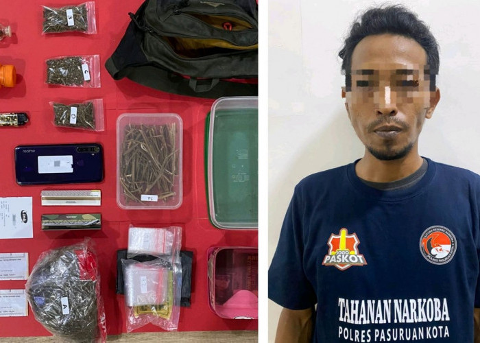 Kuli Bangunan di Pasuruan Edarkan Ganja di Terminal