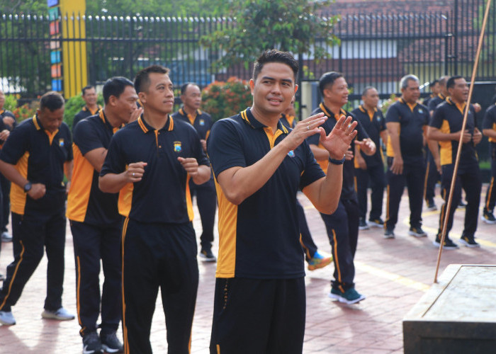 Pererat Soliditas Internal, Polres Ngawi Olahraga Bersama Bhayangkari 