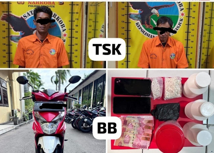 Polres Nganjuk Bongkar Sindikat Pengedar Sabu dan Pil Dobel L di Baron
