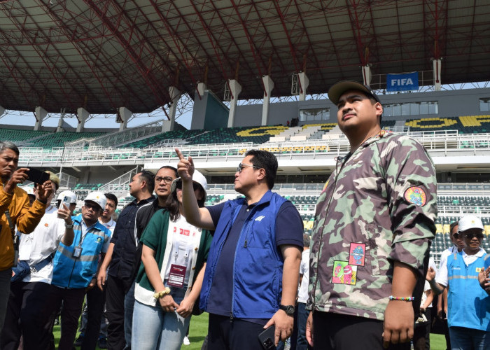 Tinjau Kesiapan Stadion GBT, Erick Thohir: Bisa Jadi Pembukaan Terbaik Sepanjang Sejarah U-17