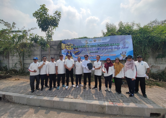 Sambut HUT Ke-81 Provinsi Jatim, Dinas PU Bina Marga Tanam 1.000 Pohon Asam