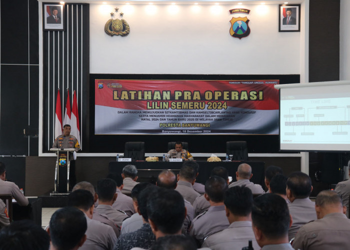 Polresta Banyuwangi Gelar Pra Operasi Lilin Semeru 2024