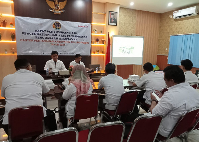 Kantah ATR/BPN Tulungagung Rapat Penyusunan Hasil Pengendalian Atas Tanah Bersama OPD Terkait