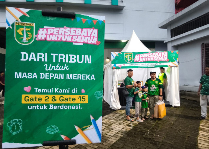 Kampanye One Man One Mask Digelar saat Persebaya Lawan PSS Sleman