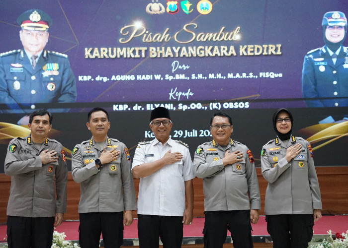 Gus Qowim Hadiri Pisah Sambut Karumkit Bhayangkara Kediri, Ajak Perkuat Kolaborasi