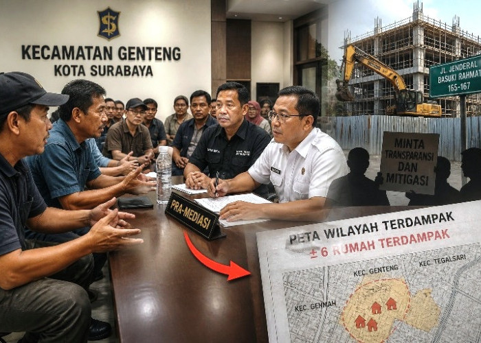 Warga Embong Kaliasin Surabaya Adukan Proyek di Basuki Rahmat, Tuntut Mitigasi Dampak