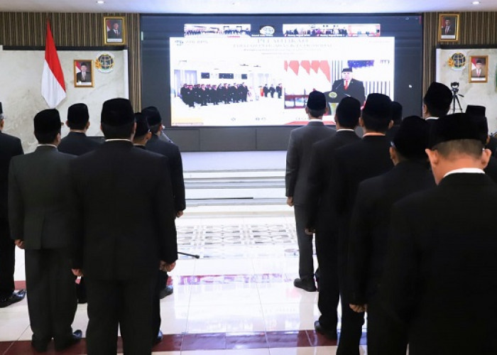 Lantik Pejabat Pengawas, Kepala Kanwil BPN Provinsi Jatim Perintahkan untuk Menjunjung Tinggi Integritas