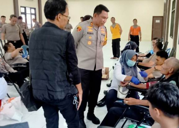 Polres Bangkalan Peringati Hari Jadi ke-73 Humas Polri, Jaring 80 Relawan Donor Darah 