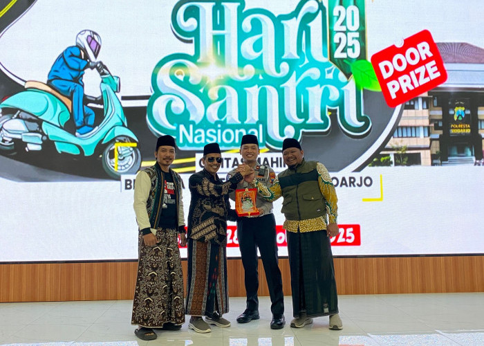 Polresta Sidoarjo Bersama Santri dan Ansor Gelar Motoran Klasik
