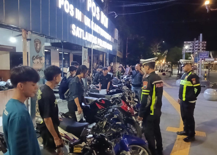 Cegah Balap Liar, Satlantas Polres Ngawi Tindak 16 Motor Berknalpot Brong