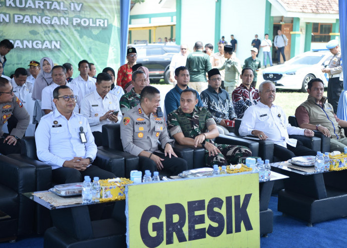 Dukung Swasembada Pangan Nasional, Polres Gresik Tanam Jagung Serentak dan Luncurkan Gudang Ketahanan Pangan