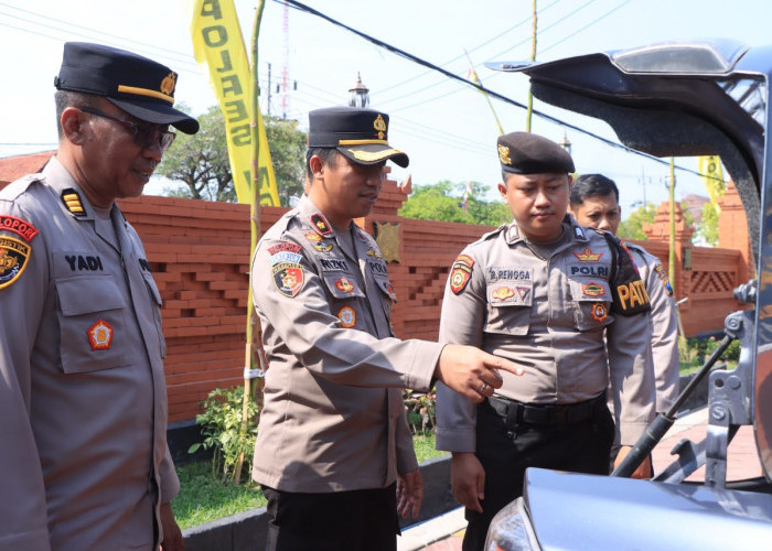 Polres Ngawi Cek Kesiapan Kendaraan Dinas, Jamin Pengamanan Pengesahan Perguruan Pencak Silat