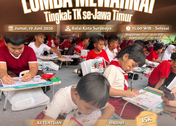 Lomba Mewarnai Tingkat TK se-Jawa Timur Meriahkan Surabaya Fashion Festival 2026