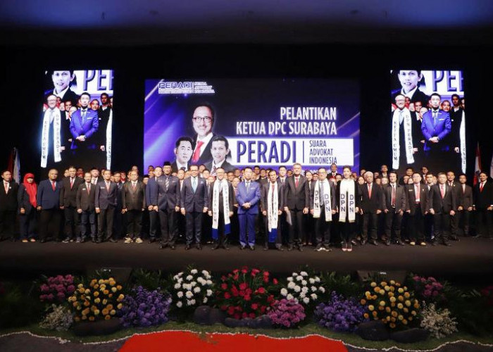 Peradi SAI Surabaya Lantik Pengurus Baru, Tonic Tangkau Perkuat Akses Keadilan