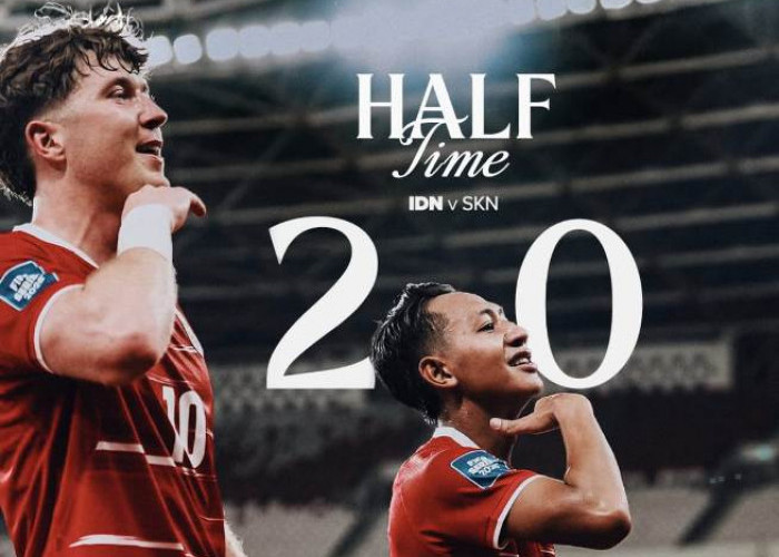 Dua Gol Beckham Putra Bawa Timnas Indonesia Unggul 2-0 atas Saint Kitts dan Nevis