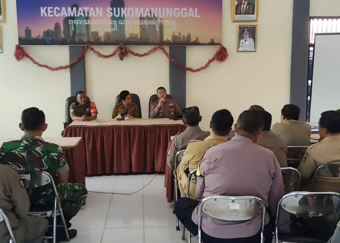Sinergitas Tiga Pilar Sukomanunggal Perkuat Kewaspadaan Kamtibmas