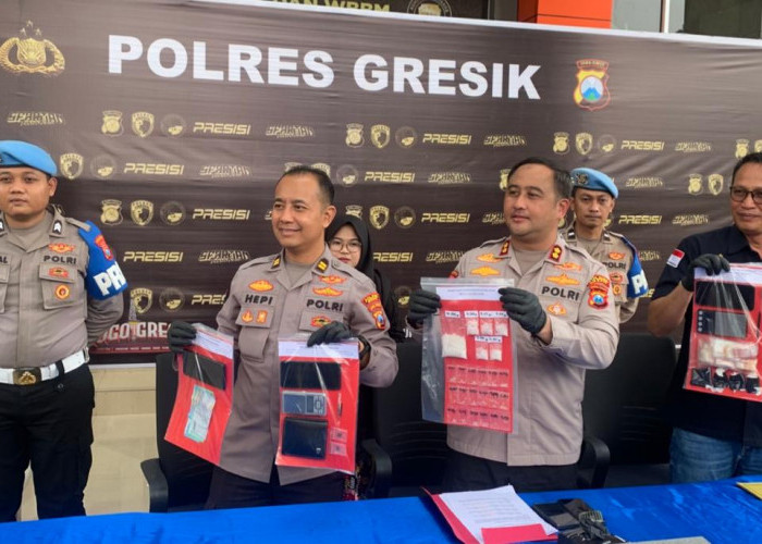 Polres Gresik Ringkus Sindikat Narkoba Lintas Kota, 4 Tersangka dan 68 Gram Sabu-sabu Diamankan