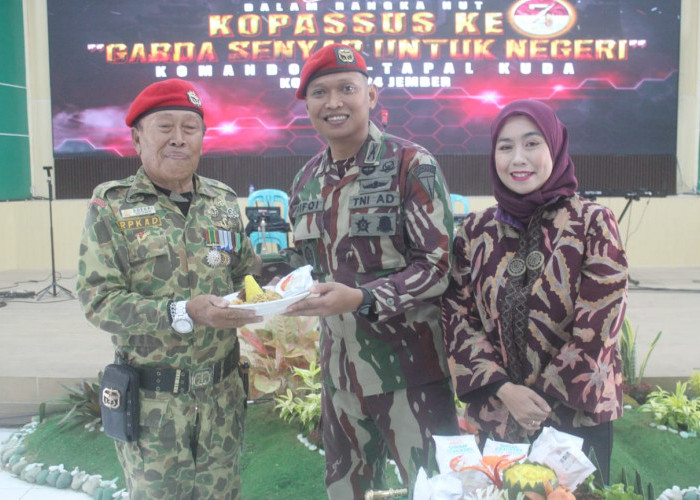 HUT Kopassus ke-74 di Kodim 0824/Jember: Hangatnya Kebersamaan Prajurit dan Purnawirawan dalam Satu Komando
